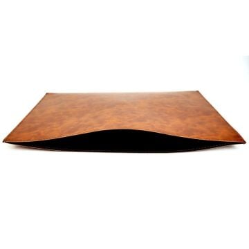 Art Elegant Suni Deri Cepli Yazı Altlığı 25x35cm Desenli Taba