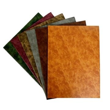 Art Elegant Suni Deri Cepli Yazı Altlığı 25x35cm Desenli Taba