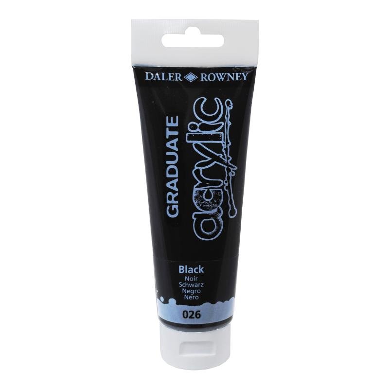 Daler Rowney Graduate Akrilik Boya 120ml 026 Black