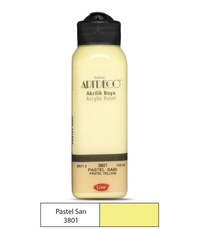 Artdeco Pastel Akrilik Boya 140ml P. Sarı 3801