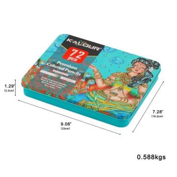 Kalour Kuru Boya Kalem Seti Metal Kutu 72li