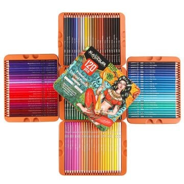 Kalour Kuru Boya Kalem Seti Metal Kutu 120li