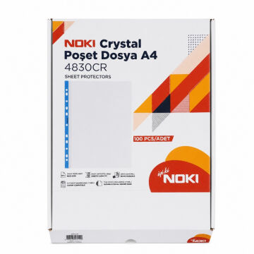 Noki Crystal Poşet Dosya A4 100lü Paket