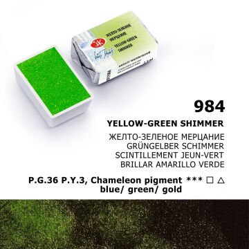 White Nights Sulu Boya 984 Yellow Green Shimmer