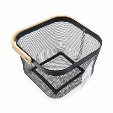 Kraf Perfore Sepet Kare Siyah 24x24x17cm 490G