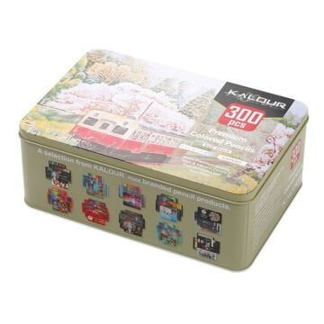 Kalour Kuru Boya Kalem Seti Metal Kutu 300lü