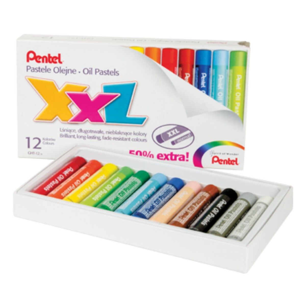 Pentel Yağlı Pastel Boya XXL 12li