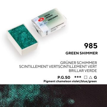 White Nights Sulu Boya 985 Green Shimmer
