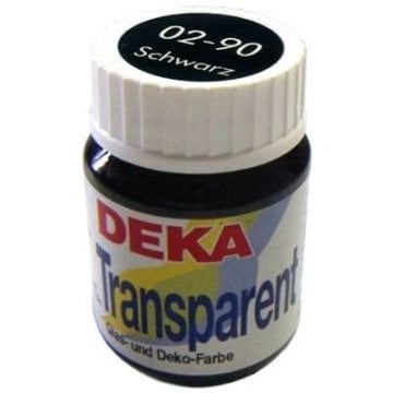 Deka Transparen Vitray Cam Boya 25ml 90 Black