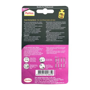 Pattex Extra Montage Çift Taraflı Montaj Band 19mmx1,5mt 20kg