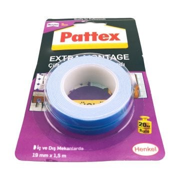 Pattex Extra Montage Çift Taraflı Montaj Band 19mmx1,5mt 20kg