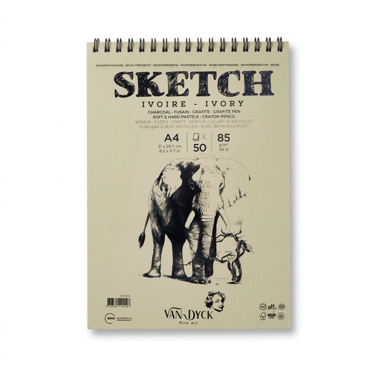Van Dyck Sketch Çizim Bloğu Ivory A4 85gr 50yp
