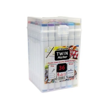 Art Walker Çantalı Twin Marker Seti 36lı