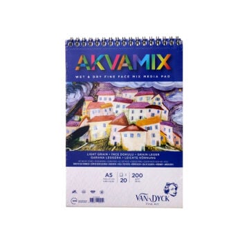 Van Dyck Akvamix Çok Amaçlı Çizim Defteri A5 200gr 20yp Dokulu
