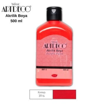 Artdeco Akrilik Boya 500ml 3016 Kırmızı