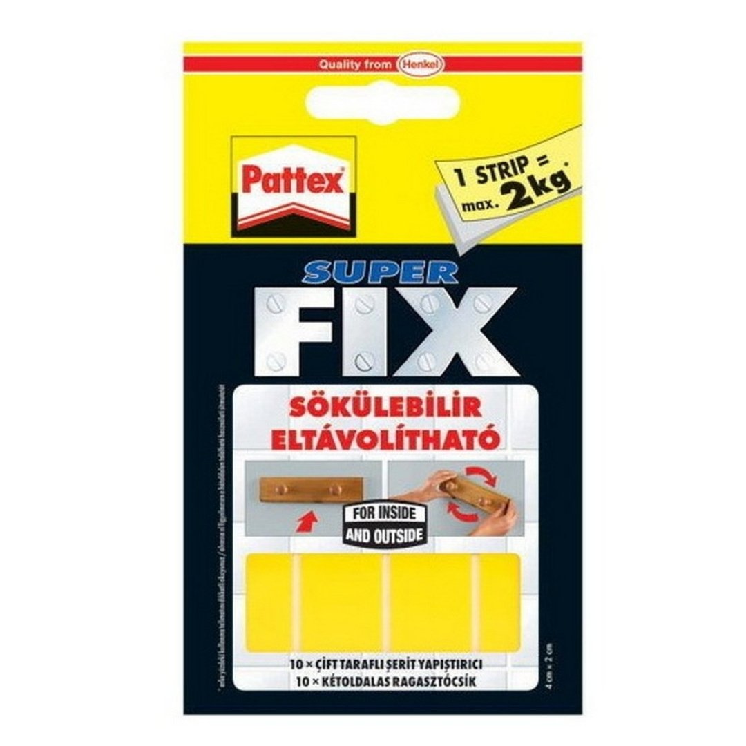 Pattex Super Fix Sökülebilir Çift Taraflı Şerit Yapıştırıcı 4x2cm 10lu 2kg