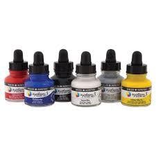 Daler Rowney Sıvı Akrilik Mürekkep Boya Seti 6 x 29,5ml