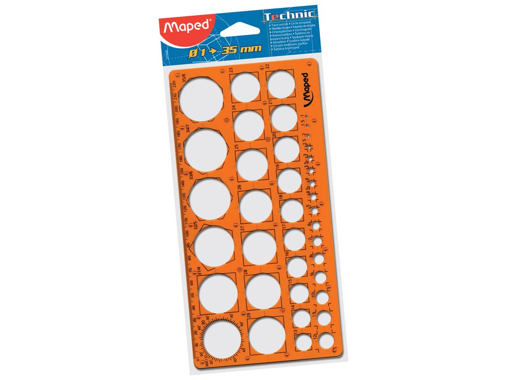Maped Daire Şablonu 1'den 35'e
