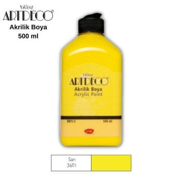 Artdeco Akrilik Boya 500ml 3601 Sarı
