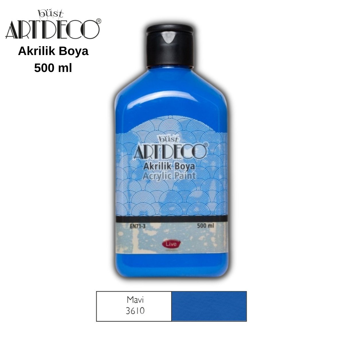 Artdeco Akrilik Boya 500ml 3610 Mavi