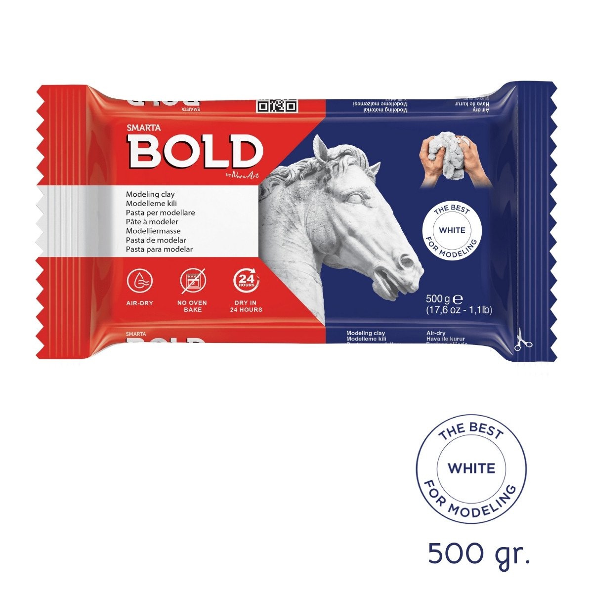Smarta Bold Modelleme Hamuru 500gr Beyaz