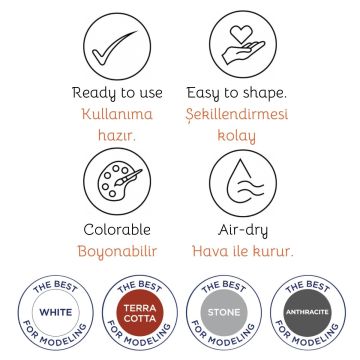 Smarta Bold Modelleme Hamuru 500gr Terra Cotta