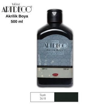 Artdeco Akrilik Boya 500ml 3618 Siyah