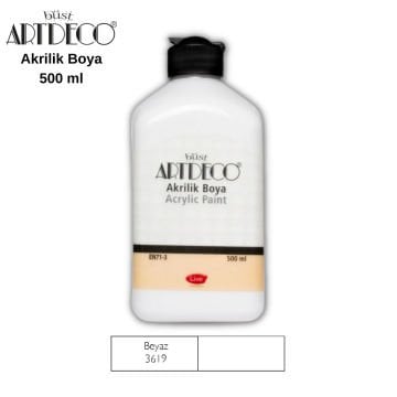 Artdeco Akrilik Boya 500ml 3619 Beyaz