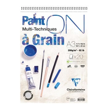 Clairefontaine Paint On A Grain Çok Amaçlı Blok A3 200gr 20yp