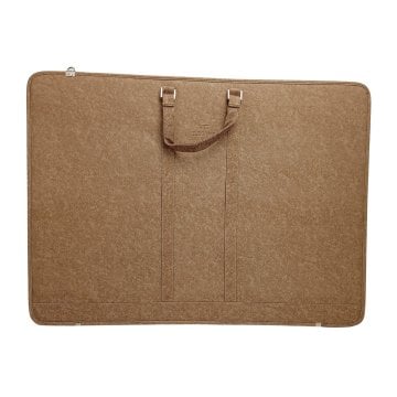 Art Elegant Deri Teknik Proje Çantası 55x75cm Bej