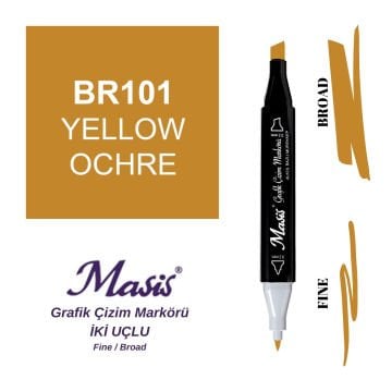Masis Twin Çift Uçlu Marker Kalemi 101 Yellow Ochre
