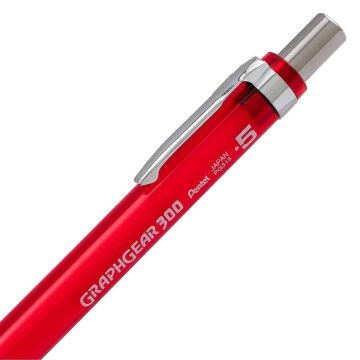 Pentel Versatil Uçlu Kalem Graphgear 300 PG315 0.5mm Kırmızı