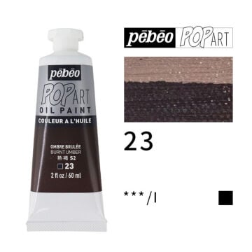 Pebeo Pop Art Yağlı Boya 60ml 23 Burnt Umber
