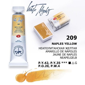 White Nights Watercolor Tüp Sulu Boya 10ml 209 Naples Yellow