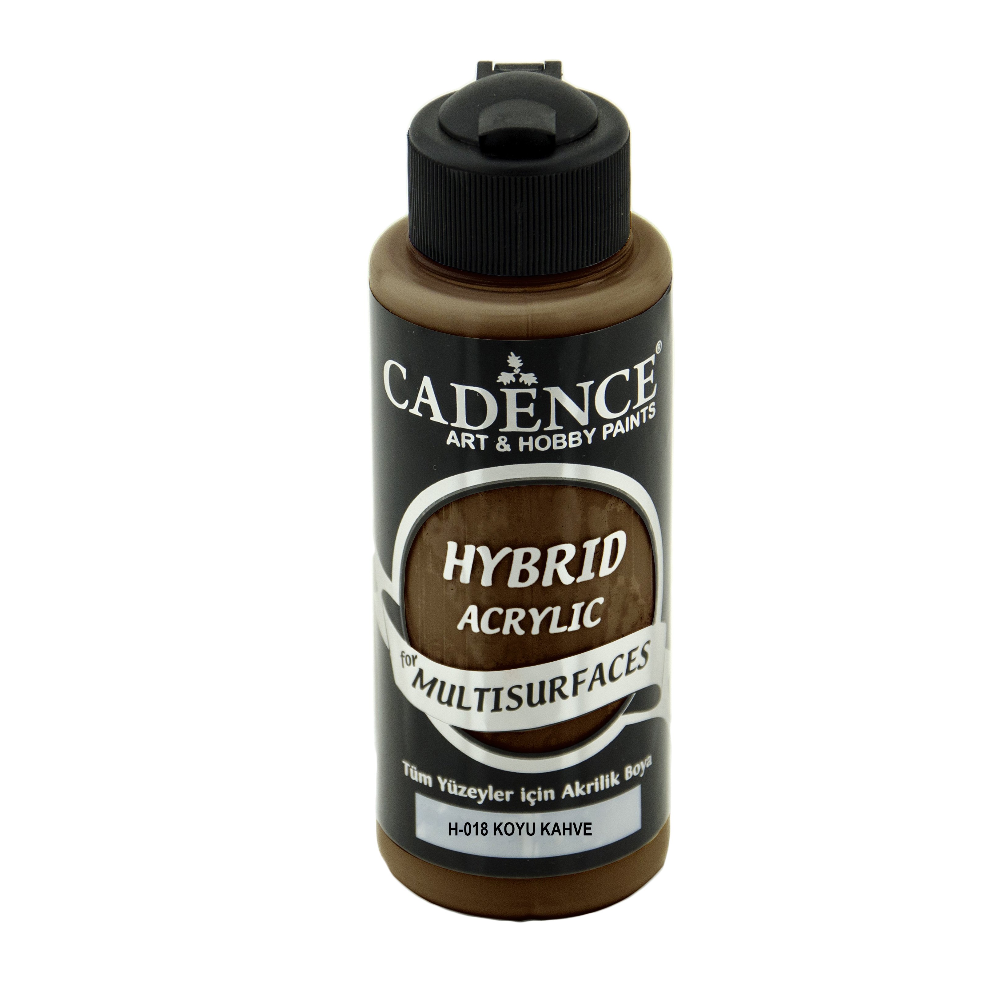 Cadence Hybrid Multisurface Akrilik Boya 120ml H-018 Koyu Kahve