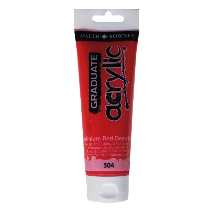 Daler Rowney Graduate Akrilik Boya 120ml 504 Cadmium Red Deep Hue