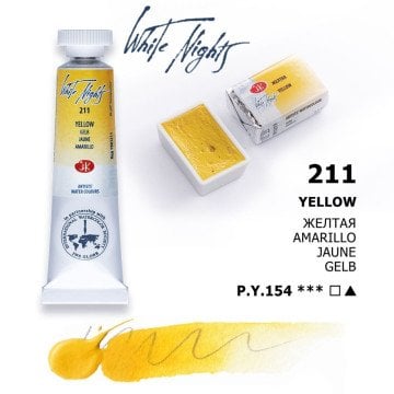 White Nights Watercolor Tüp Sulu Boya 10ml 211 Yellow