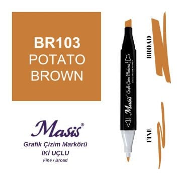 Masis Twin Çift Uçlu Marker Kalemi 103 Potato Brown