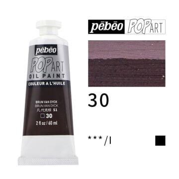 Pebeo Pop Art Yağlı Boya 60ml 30 Van Dyck Brown