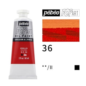 Pebeo Pop Art Yağlı Boya 60ml 36 Vivid Red