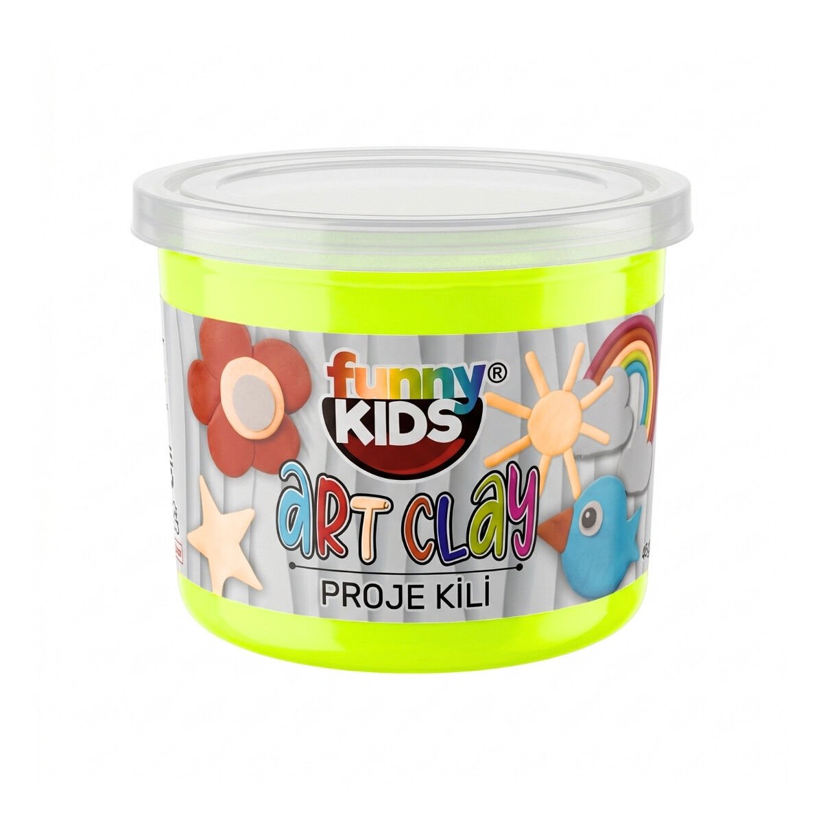 Funny Kids Art Clay Proje Kili 40cc 576 Neon Sarı