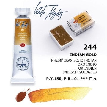 White Nights Watercolor Tüp Sulu Boya 10ml 244 İndian Gold