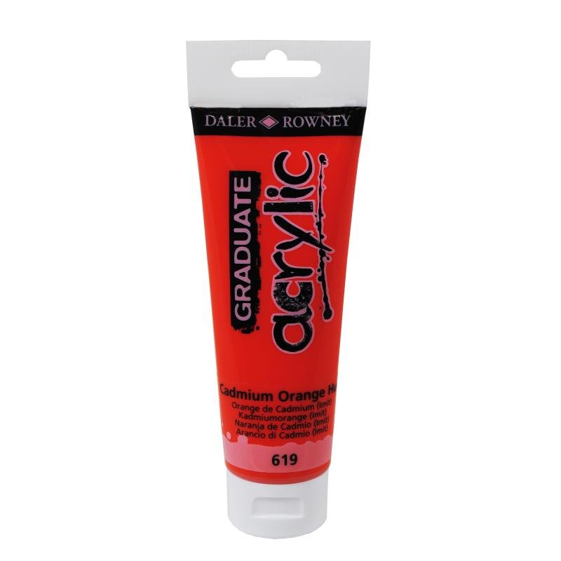 Daler Rowney Graduate Akrilik Boya 120ml 619 Cadmium Orange Hue