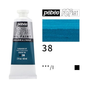 Pebeo Pop Art Yağlı Boya 60ml 38 Vivid Turquoise