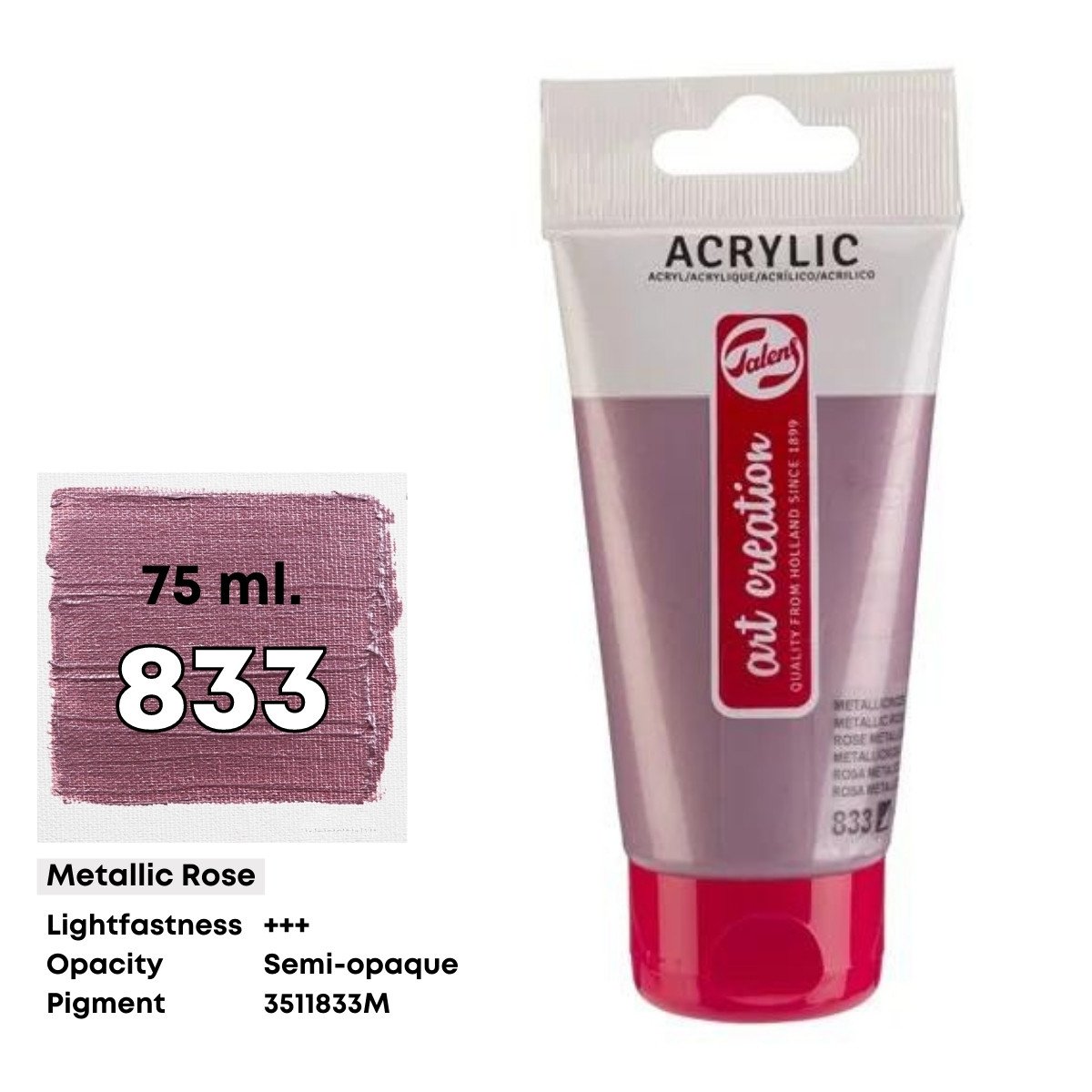 Art Creation Akrilik Boya 75ml 833 Metallic Rose