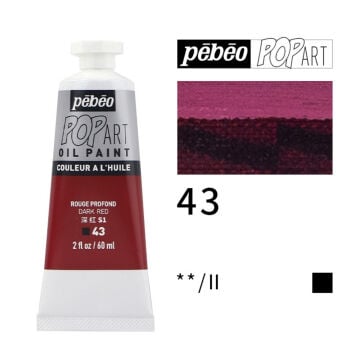 Pebeo Pop Art Yağlı Boya 60ml 43 Dark Red