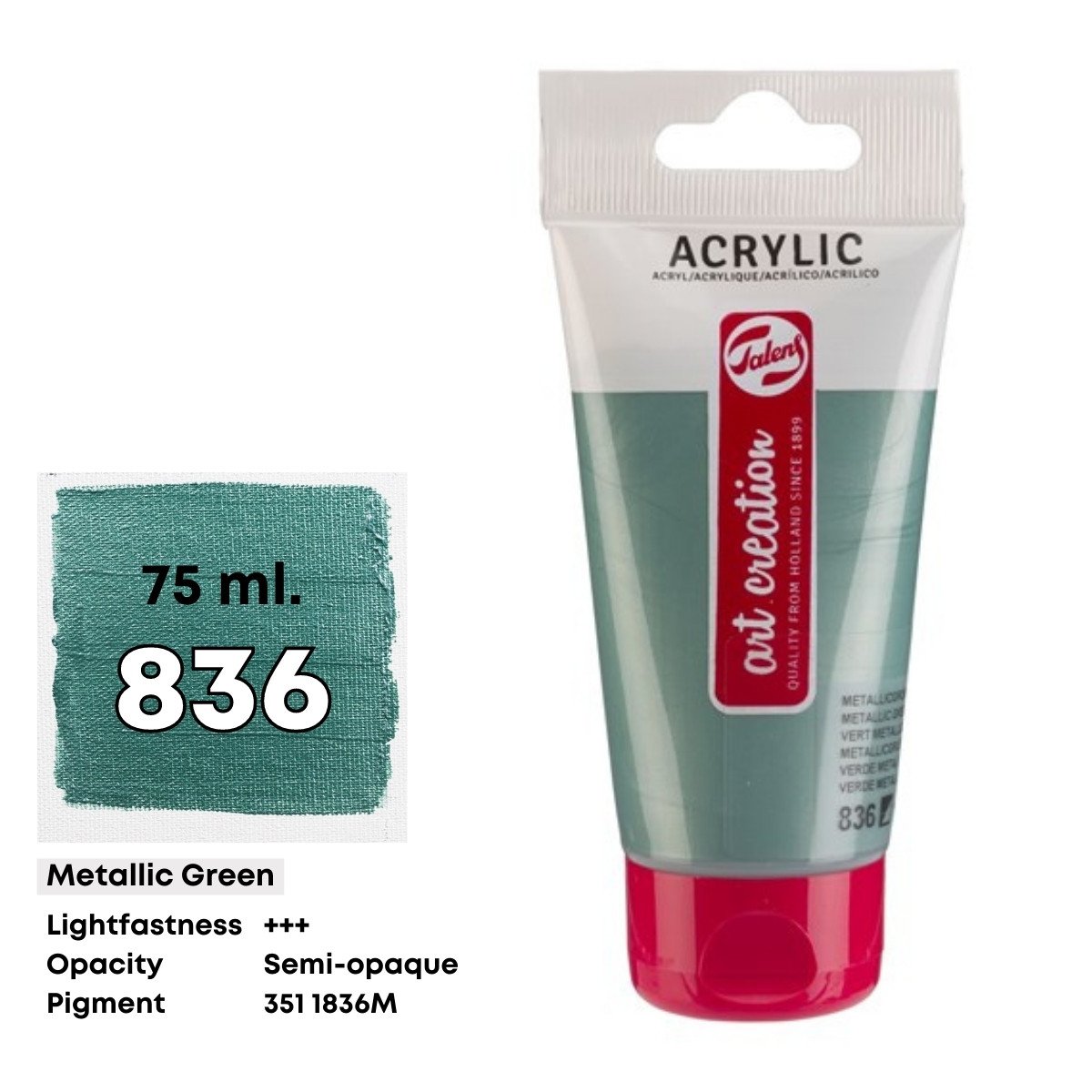 Art Creation Akrilik Boya 75ml 836 Metallic Green