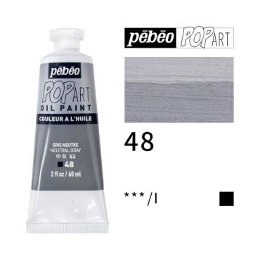 Pebeo Pop Art Yağlı Boya 60ml 48 Neutral Grey