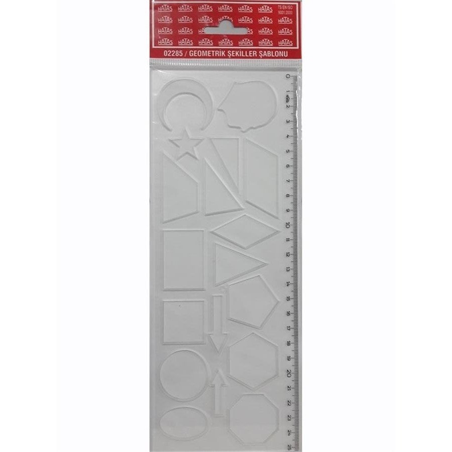 Hatas Geometrik Şekiller Şablonu 25 Cm.