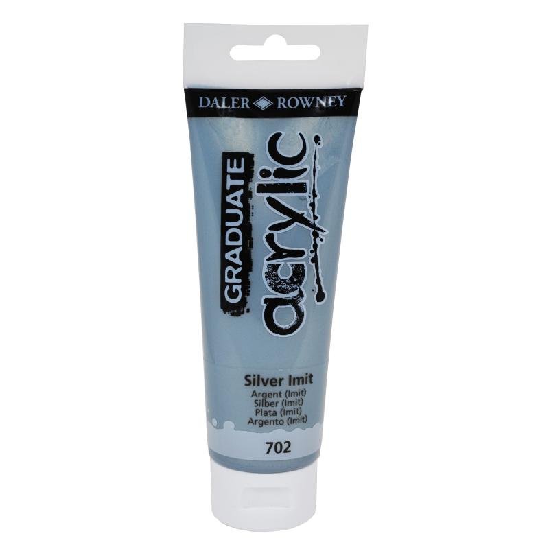 Daler Rowney Graduate Akrilik Boya 120ml 702 Silver Imit